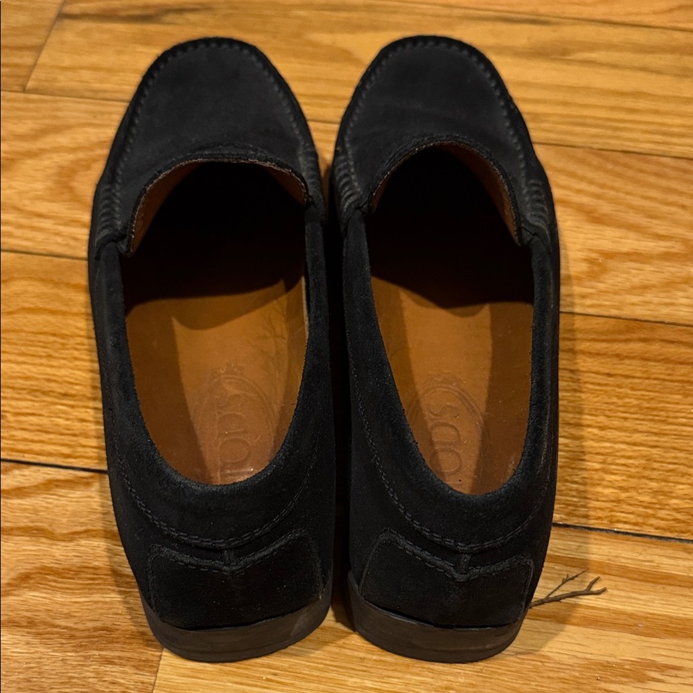 Tod's Black Suede Penny Loafers with Leather Insole - Picture 5 of 5